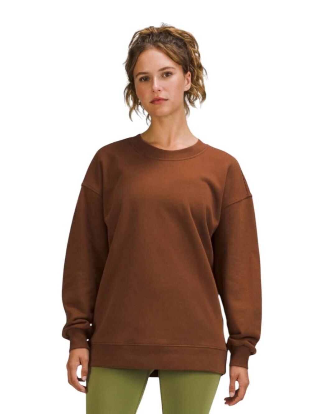 Lululemon Perfectly Oversized Crewneck Sweater Roasted Brown Women's 10/12